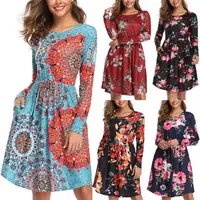Womens Autumn Long Sleeve Vintage Boho Mid Short Dress Evening Party Beach Floral Print Ladies Dress
Womens Autumn Long Sleeve Vintage Boho Mid Short Dress Evening Party Beach Floral Print Ladies Dress