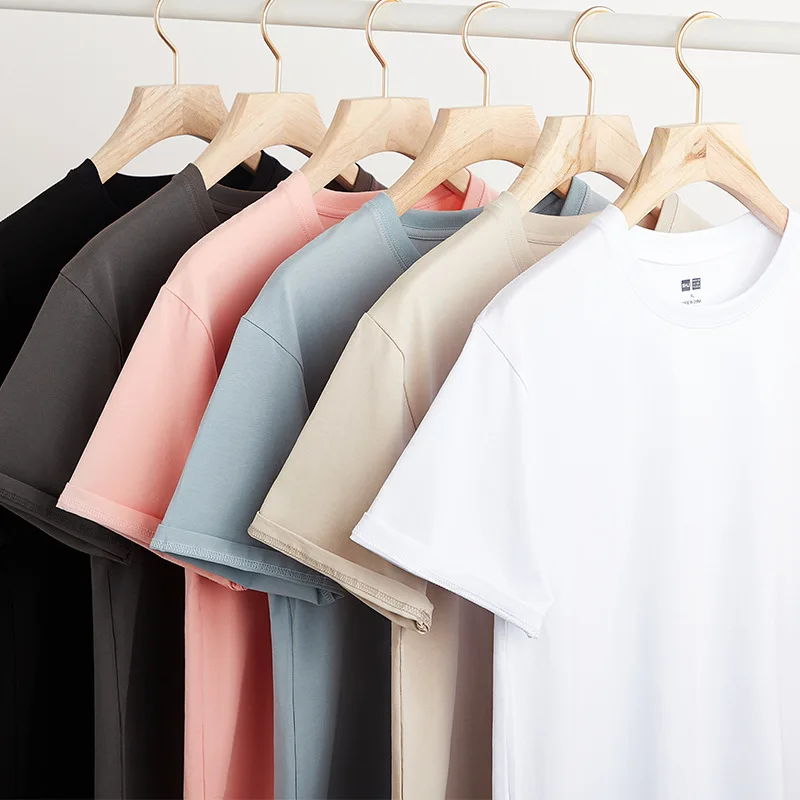 Men's Ice Silk cotton short-sleeved T-shirt summer white clothes men's solid color half-sleeved mercerized ice porcelain cotton
Men's Ice Silk cotton short-sleeved T-shirt summer white clothes men's solid color half-sleeved mercerized ice porcelain cotton