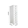Square Corner Design Office File Cabinet With Solid Color Drawers