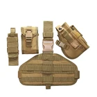 Wholesale Outdoor oxford Tactical Military Adjustable Airsoft Pistol Molle Pouch Leg Gun bag Holster