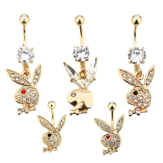 Newest Style Cute Rabbit Belly Button Rings For Women 316L Stainless Steel Piercing Crystal Bunny Belly Piercing Jewelry, Pink/blue/white
Newest Style Cute Rabbit Belly Button Rings For Women 316L Stainless Steel Piercing Crystal Bunny Belly Piercing Jewelry, Pink/blue/white