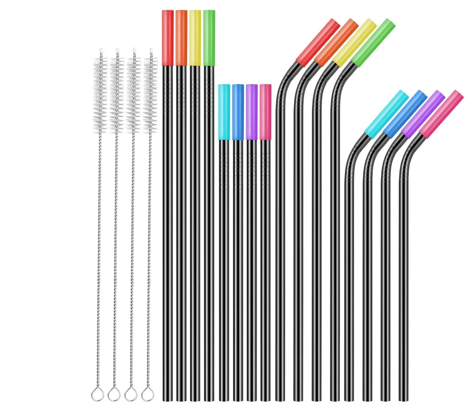 stainless steel straw set titanium-plated color metal straight tube elbow drink straw customization
stainless steel straw set titanium-plated color metal straight tube elbow drink straw customization