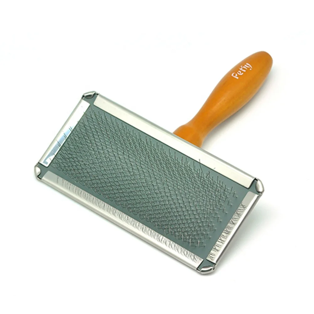 Miracle Pet Wooden Handle Grooming Brush Comb Dog Self Cleaning Slicker Steel Sewing Needle for Poodles, Wood
Miracle Pet Wooden Handle Grooming Brush Comb Dog Self Cleaning Slicker Steel Sewing Needle for Poodles, Wood
