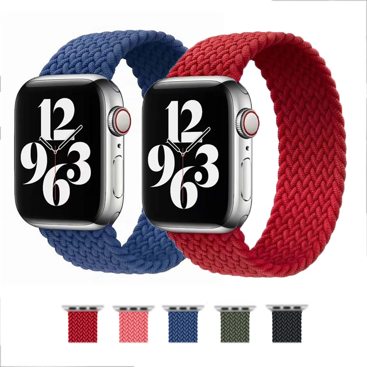 Braided Solo Loop Bands For Apple watch band 38/40mm 42/44mm Fabric Nylon Elastic Bracelet iWatch Series 3 4 5 se 6 Strap, Black,red,pink,blue,green,customized
Braided Solo Loop Bands For Apple watch band 38/40mm 42/44mm Fabric Nylon Elastic Bracelet iWatch Series 3 4 5 se 6 Strap, Black,red,pink,blue,green,customized