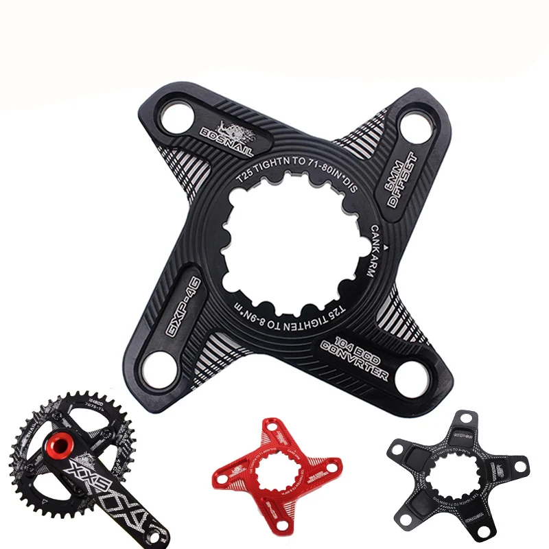 MTB Bike Chain ring Adapter Converter Mountain Road bike crankset claw For Single Speed Narrow Wide 110 BCD 104BCD, Black/red
MTB Bike Chain ring Adapter Converter Mountain Road bike crankset claw For Single Speed Narrow Wide 110 BCD 104BCD, Black/red