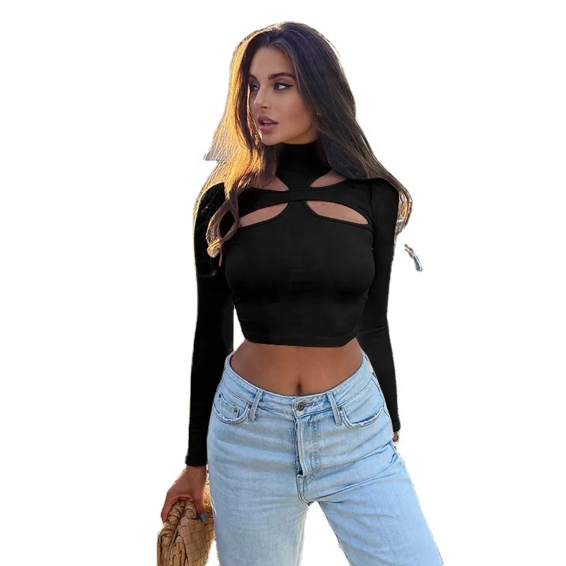 T0932 Low price fashion tops women blouse shirt solid turtle neck sexy crop top long sleeve
T0932 Low price fashion tops women blouse shirt solid turtle neck sexy crop top long sleeve