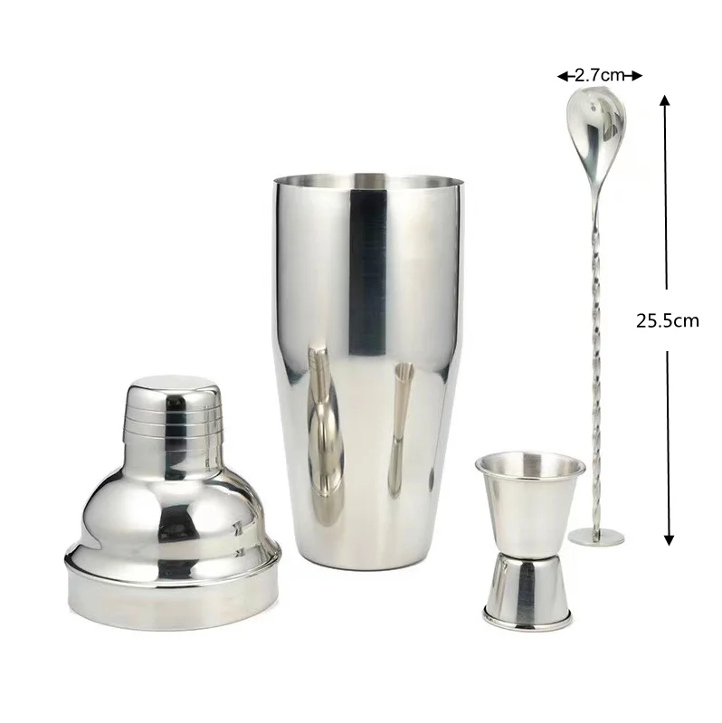 Durable Stainless Steel Long Bar Spoon Martini Shaker Double Wine Double Jigger 3 Pieces Bar Tool Set, Sliver
Durable Stainless Steel Long Bar Spoon Martini Shaker Double Wine Double Jigger 3 Pieces Bar Tool Set, Sliver