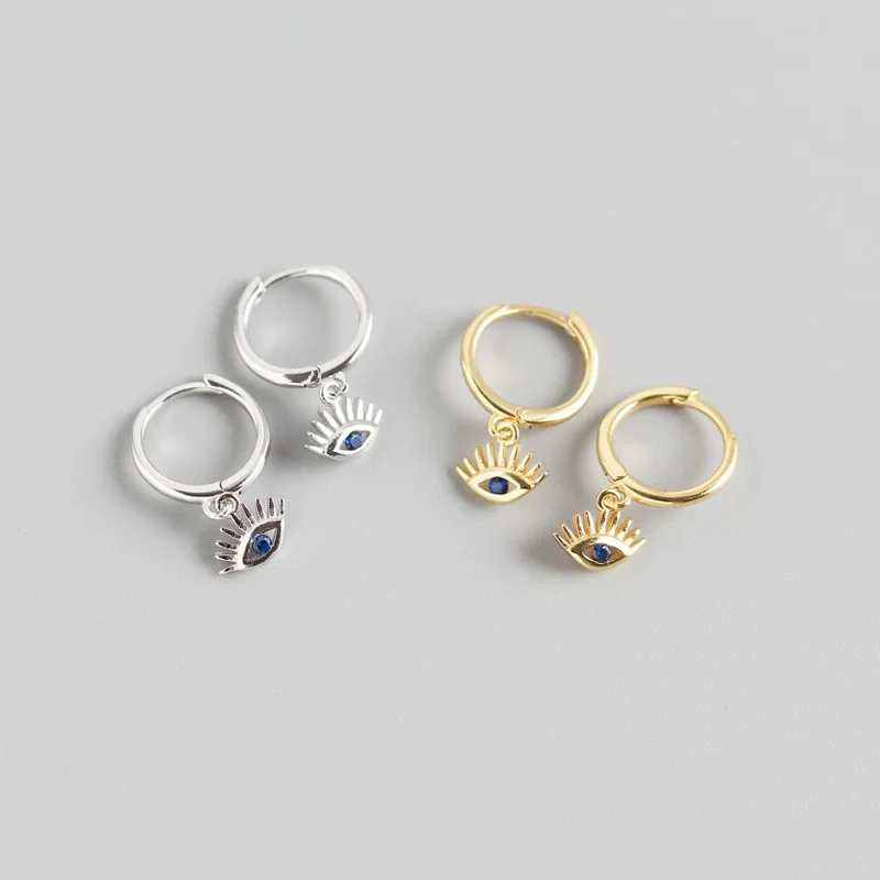 HOVANCI 2020 100% 925 Sterling Silver Evil Eyes Eyelashes Earrings Mini Cubic Zircon Blue Eyes Clip On Earring For Girls
HOVANCI 2020 100% 925 Sterling Silver Evil Eyes Eyelashes Earrings Mini Cubic Zircon Blue Eyes Clip On Earring For Girls