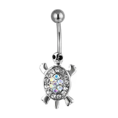 Unique Design Stainless Steel Sea Turtle Navel Ring Micro Pave Crystal Sea Turtle Belly Button Ring
Unique Design Stainless Steel Sea Turtle Navel Ring Micro Pave Crystal Sea Turtle Belly Button Ring