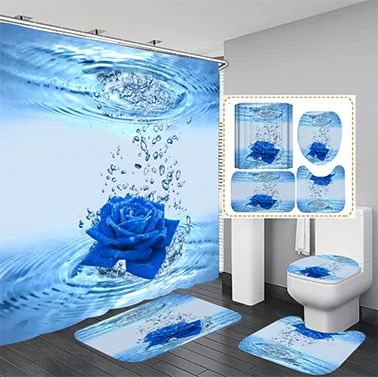 HOT Love flowers art african american polyester fabric thicken waterproof mildew resistant bathroom shower curtain 4-piece set, Custom-made
HOT Love flowers art african american polyester fabric thicken waterproof mildew resistant bathroom shower curtain 4-piece set, Custom-made