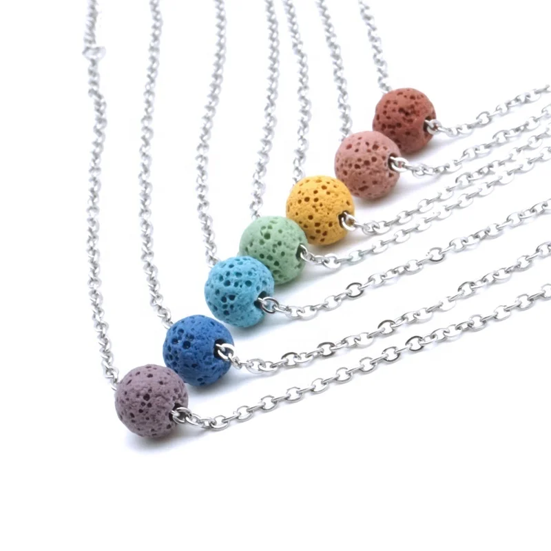 Stainless Steel Chain 8MM Lava Stone Beads DIY Aromatherapy Essential Oil Diffuser Handmade Women Jewelry 
Stainless Steel Chain 8MM Lava Stone Beads DIY Aromatherapy Essential Oil Diffuser Handmade Women Jewelry