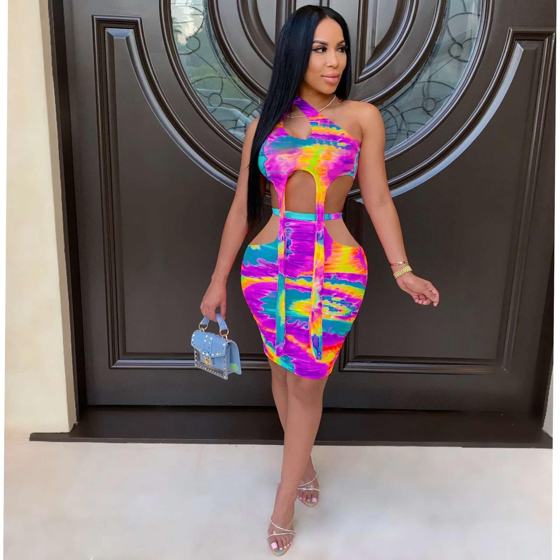 Free Shipping R04128 - women casual one shoulder printed sleeveless skirt and top two piece set
Free Shipping R04128 - women casual one shoulder printed sleeveless skirt and top two piece set