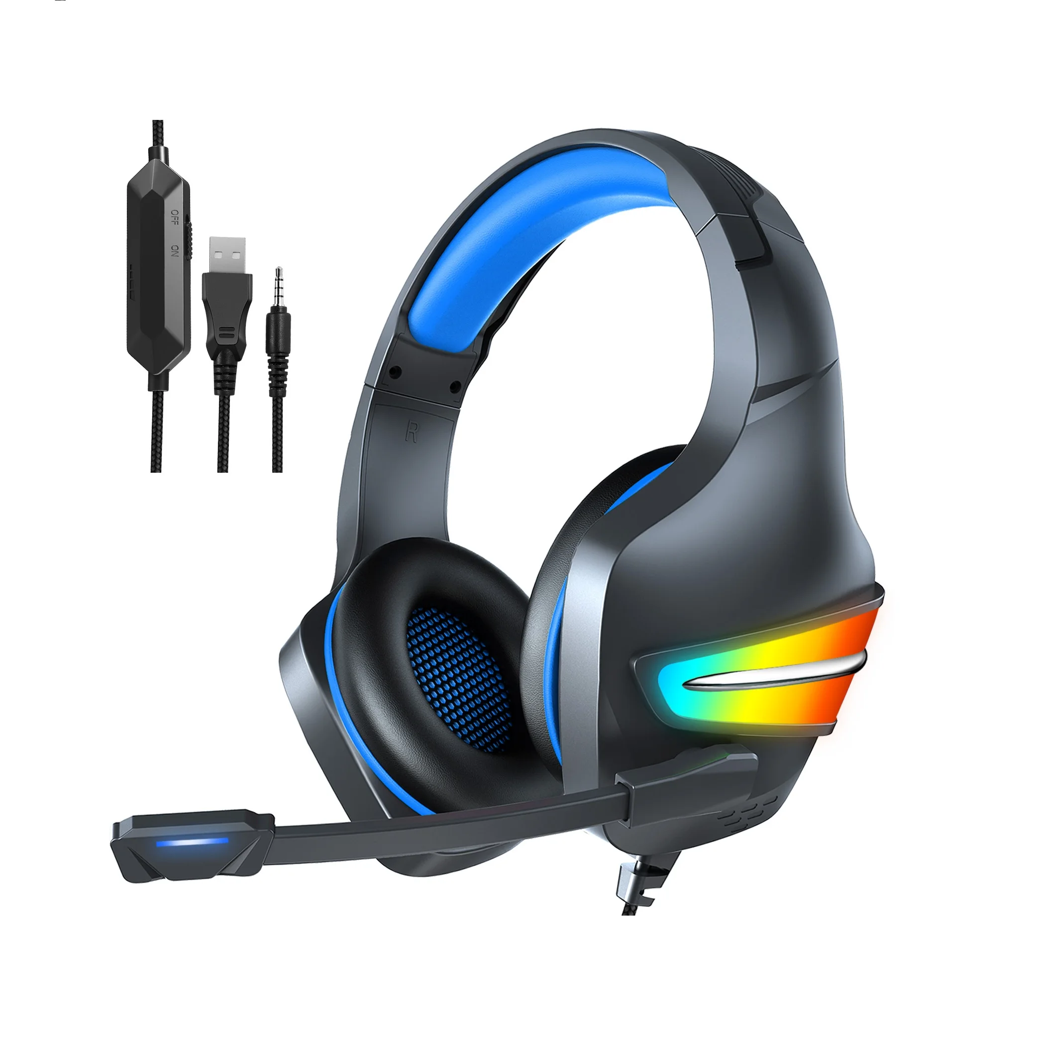 QIYU Trendy Light Changeable Gamer Headphones RGB Light Up Wired Earphone Headset With Microphone
QIYU Trendy Light Changeable Gamer Headphones RGB Light Up Wired Earphone Headset With Microphone
