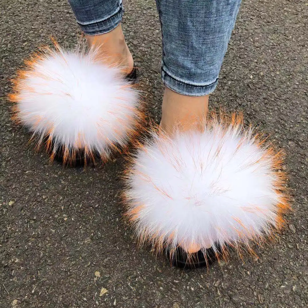 Custom Colors Cheap Fox Fur Mink Fur Natural Color Raccoon Fur Slippers Slides Pvc Sole Sandals For Women Ladies, Customized color
Custom Colors Cheap Fox Fur Mink Fur Natural Color Raccoon Fur Slippers Slides Pvc Sole Sandals For Women Ladies, Customized color