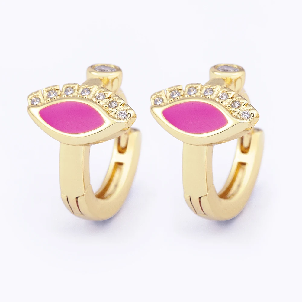 Stylish Colorful Eye Shape Diamond Stud Earring 18K Gold Plated Cubic Zircon Beautiful Women Wedding Earrings Jewelry Wholesale, 5 colors
Stylish Colorful Eye Shape Diamond Stud Earring 18K Gold Plated Cubic Zircon Beautiful Women Wedding Earrings Jewelry Wholesale, 5 colors