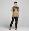 Summer Work Shirt Mens Short Sleeve Button Down Shirt with custom logo printing/embroidery
