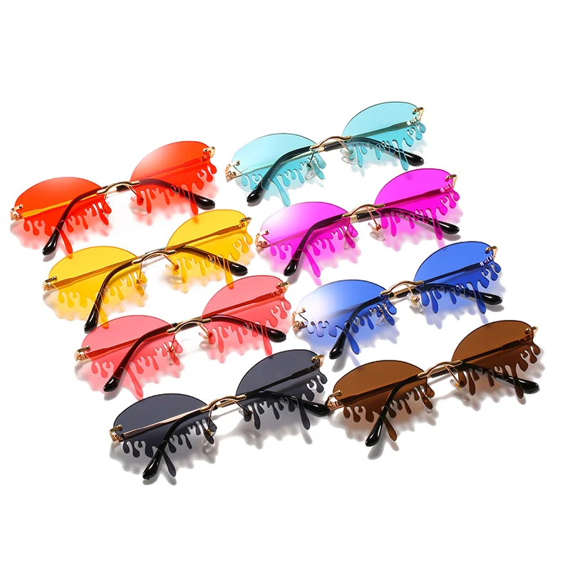 Eyewear Fashion 2021 Sun glasses Rimless Teardrop Fire Dripping Rhinestones Tear Shape diamond Sunglasses
Eyewear Fashion 2021 Sun glasses Rimless Teardrop Fire Dripping Rhinestones Tear Shape diamond Sunglasses