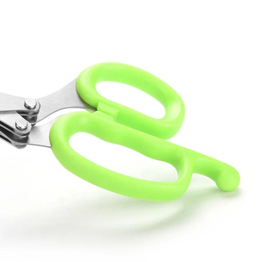 Wholesale Multi Function 5 Blades Stainless steel Kitchen Cutting Scissor