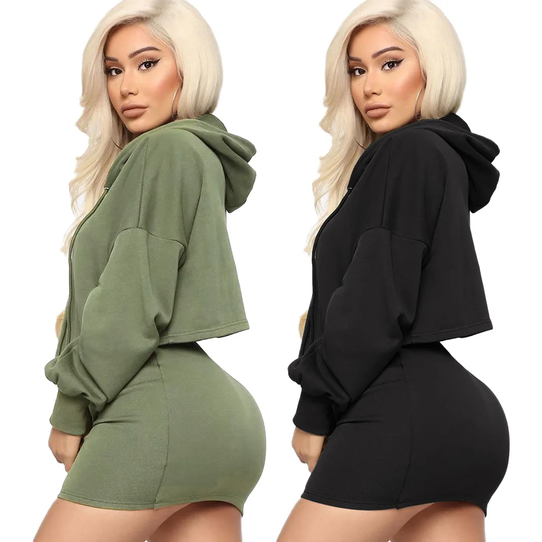 Fashion Solid Crop Top Hooded Hoodie Short Skirt Set Casual Women two 2 Piece Sets Best Selling Monsoon
Fashion Solid Crop Top Hooded Hoodie Short Skirt Set Casual Women two 2 Piece Sets Best Selling Monsoon