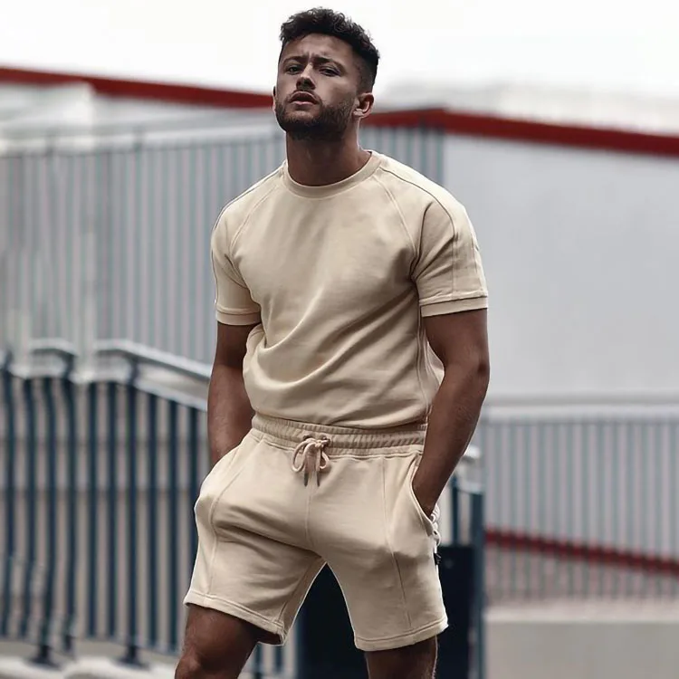 Men Khaki Sportswear T Shirt Pants Shorts Gym Tracksuit Casual Fit Tacksuit Jogging Suits Custom Two Piece Short Set, Customized color
Men Khaki Sportswear T Shirt Pants Shorts Gym Tracksuit Casual Fit Tacksuit Jogging Suits Custom Two Piece Short Set, Customized color