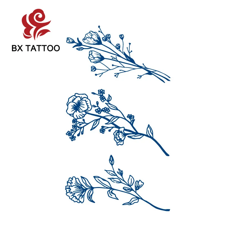 BXTAT Semi Permanent Blue Genipa Juice Tattoos of Deer Bouquet Flowers Compass Smile Emotion In Heart Sketches GZ145to150
BXTAT Semi Permanent Blue Genipa Juice Tattoos of Deer Bouquet Flowers Compass Smile Emotion In Heart Sketches GZ145to150