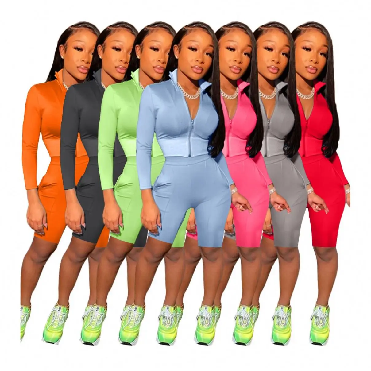 Hot two piece set women clothing wholesale sport short sets women two piece sexy solid color jogging two piece fitness set
Hot two piece set women clothing wholesale sport short sets women two piece sexy solid color jogging two piece fitness set
