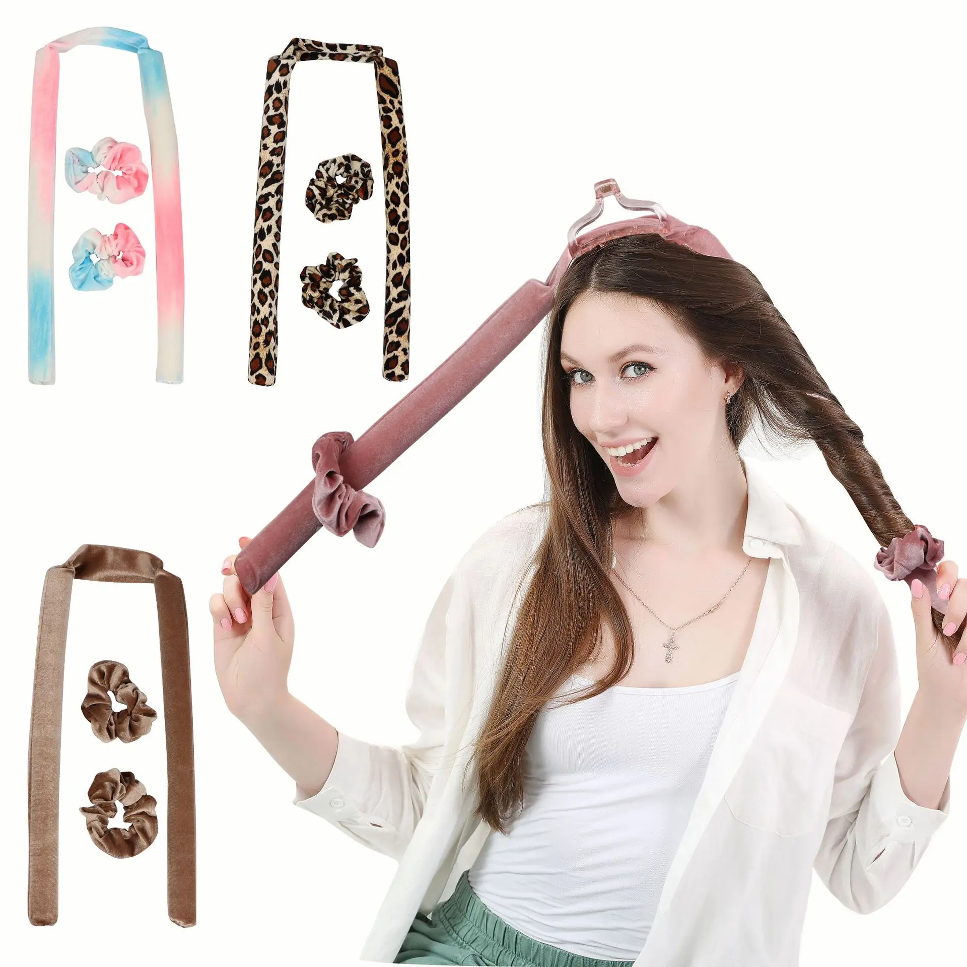 Heatless Hair Curl Silk Ribbon Hair Rollers Sleeping Soft Headband Wave Rod Headband Lazy Curler Set Make Hair Soft
Heatless Hair Curl Silk Ribbon Hair Rollers Sleeping Soft Headband Wave Rod Headband Lazy Curler Set Make Hair Soft