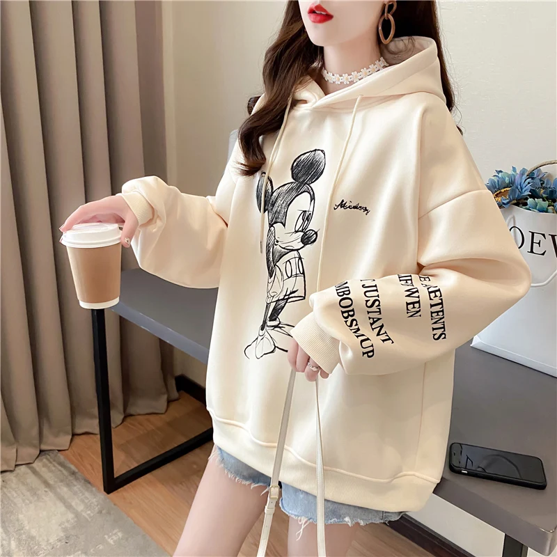 Wholesale high quality autumn and winter hoodie cartoon printed sweatshirt polar fleece wild ins Mickey women's hoodie sweater
Wholesale high quality autumn and winter hoodie cartoon printed sweatshirt polar fleece wild ins Mickey women's hoodie sweater