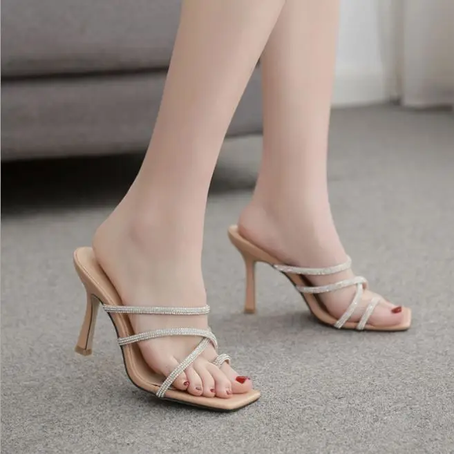 Women's slippers summer 2021 fashion high heels square head women's shoes water drill outdoor slippers drop shipping, Black, apricot
Women's slippers summer 2021 fashion high heels square head women's shoes water drill outdoor slippers drop shipping, Black, apricot