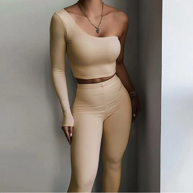 Women's Leisure Wear Solid Inclined Shoulder Womens Pants Two Piece Crop Top Outfits For Ladies -PT, Black,blue,khaki
Women's Leisure Wear Solid Inclined Shoulder Womens Pants Two Piece Crop Top Outfits For Ladies -PT, Black,blue,khaki