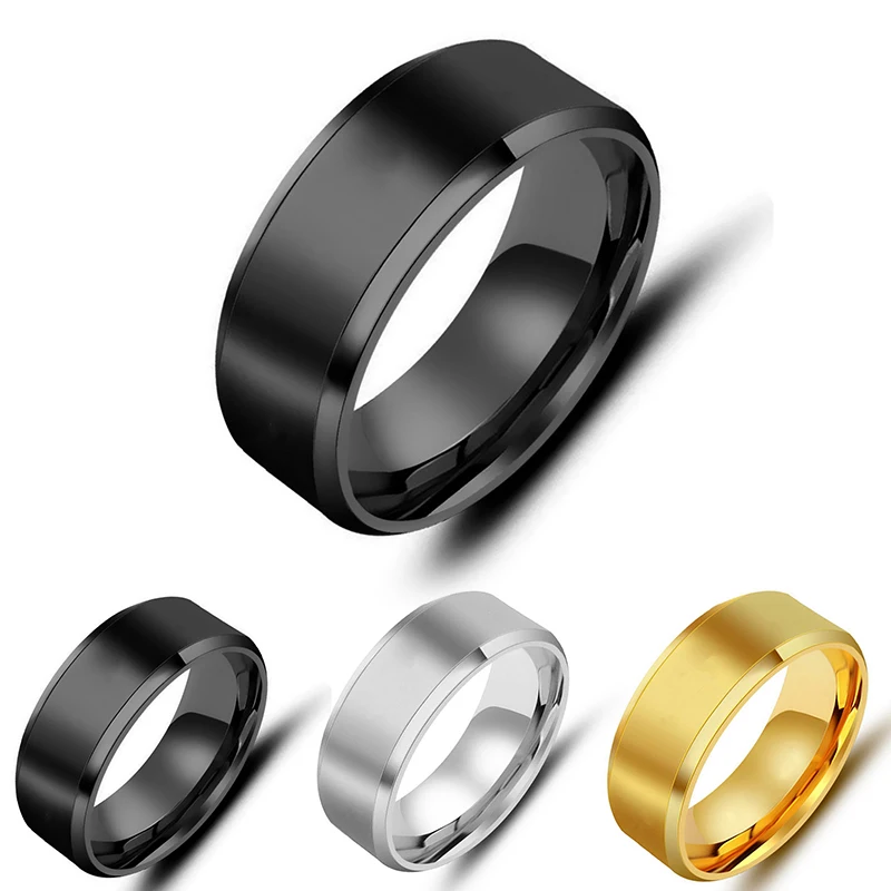 8mm Cool Jewelry Gold/Black/Silver Color Classic Ring Male Stainless Steel Titanium Ring Ladies Rings for Men Women Wedding Gift
8mm Cool Jewelry Gold/Black/Silver Color Classic Ring Male Stainless Steel Titanium Ring Ladies Rings for Men Women Wedding Gift