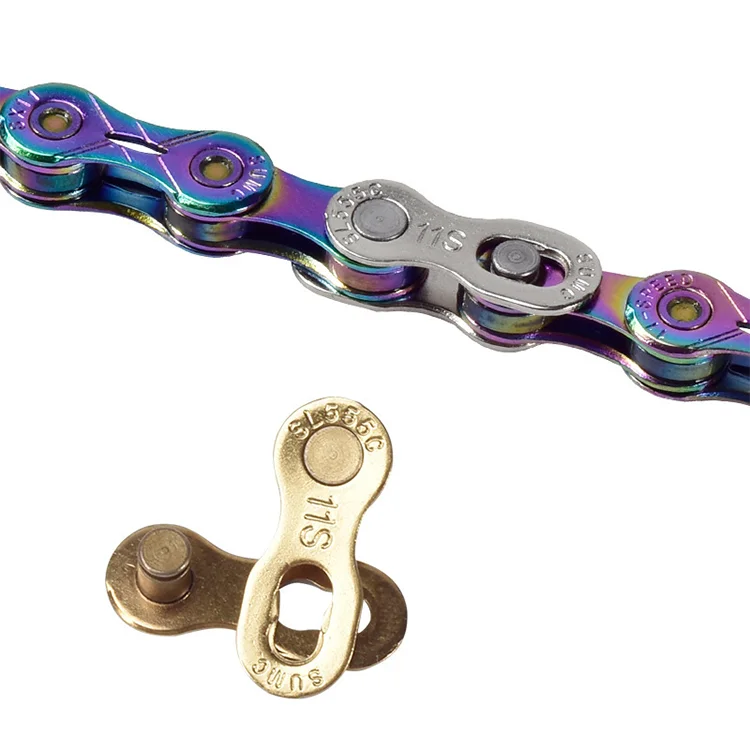 2 Pair 9/10/11/12 Speed Colorful Bicycle Chain Link Connector Quick Links Mountain Bike Joints Magic Buttons, Black/gold/rainbow/silver
2 Pair 9/10/11/12 Speed Colorful Bicycle Chain Link Connector Quick Links Mountain Bike Joints Magic Buttons, Black/gold/rainbow/silver