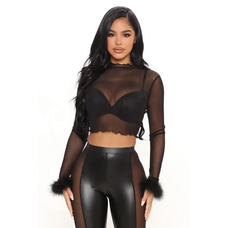 KKBEIER BR21Y659 Winter full transparent mesh stitching wool bottoming shirt women's long sleeve sexy perspective mesh shirt
KKBEIER BR21Y659 Winter full transparent mesh stitching wool bottoming shirt women's long sleeve sexy perspective mesh shirt
