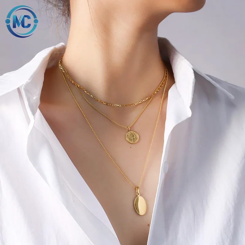 2021 Queen Portrait Pendant Necklaces 18K Gold Plated Layered Necklaces Stainless Steel Necklaces Jewelry Set Women
2021 Queen Portrait Pendant Necklaces 18K Gold Plated Layered Necklaces Stainless Steel Necklaces Jewelry Set Women
