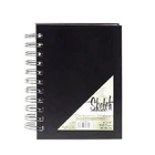 black cardboard paper softcover coil binding book Printing Services custom
