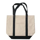Wholesale Recycled private label custom color white large beach canvas tote bags