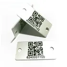 Custom metal qr code label machine equipment sign tags metal engraving nameplate
