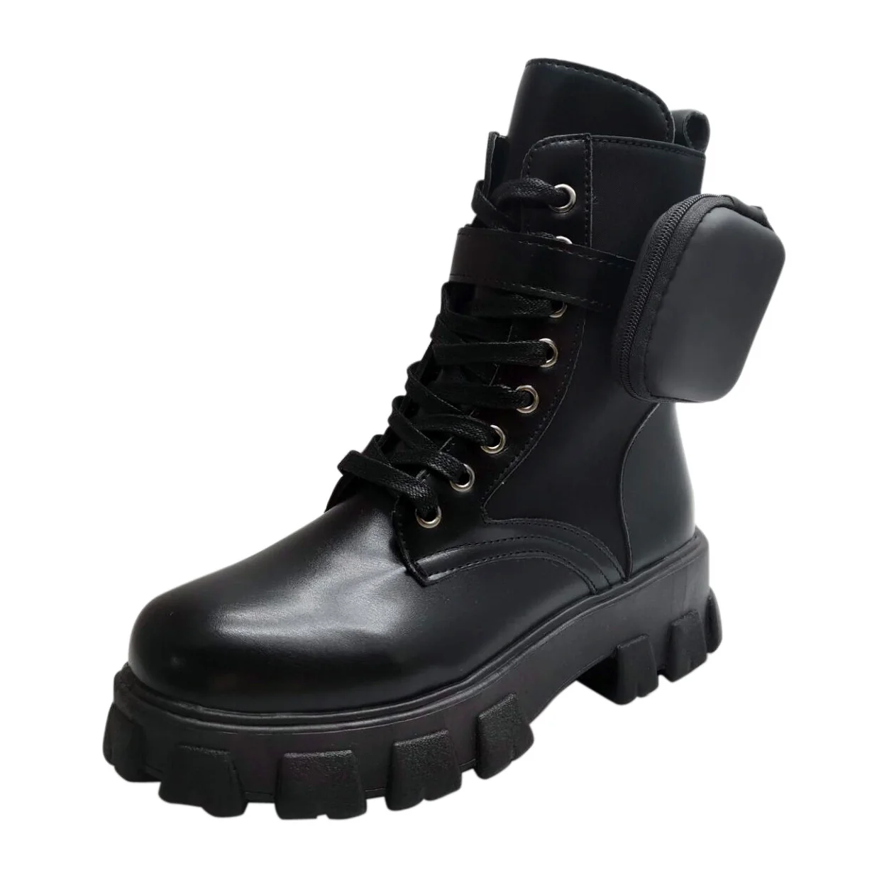Round Toe PU Leather Ladies Western Boots Women High Platform Black Army Military Boots
Round Toe PU Leather Ladies Western Boots Women High Platform Black Army Military Boots