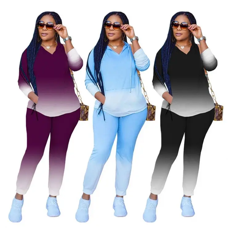 Wholesale Fashion Women Clothing 2020 Gradient Color Hoodie Sets Women Tracksuits 2 Piece Set Women
Wholesale Fashion Women Clothing 2020 Gradient Color Hoodie Sets Women Tracksuits 2 Piece Set Women