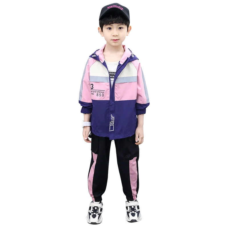 Children's wholesale boys' sports suit 2021 spring new hooded suit, Pink / green / yellow
Children's wholesale boys' sports suit 2021 spring new hooded suit, Pink / green / yellow