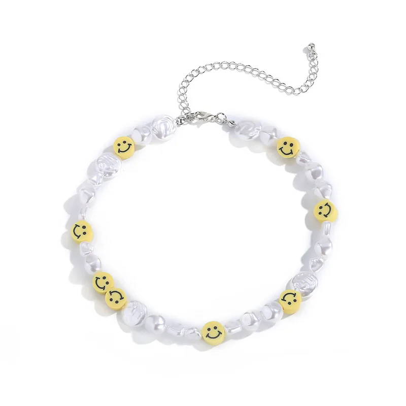 Vintage pearl choker necklace smiley face necklace pearl necklace for women girls, As picture
Vintage pearl choker necklace smiley face necklace pearl necklace for women girls, As picture