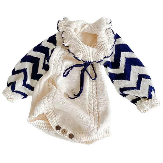 Long Sleeve Romper Baby Casual Lovely Peter Pan Collar Toddler Clothes Baby Bodysuit Knit Baby Romper
Long Sleeve Romper Baby Casual Lovely Peter Pan Collar Toddler Clothes Baby Bodysuit Knit Baby Romper