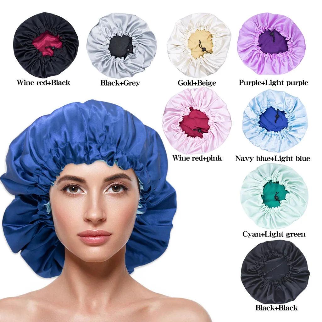 YM4 satin shower cap ladies fashion elastic hair care cap button wash cap factory direct sales, Colors
YM4 satin shower cap ladies fashion elastic hair care cap button wash cap factory direct sales, Colors