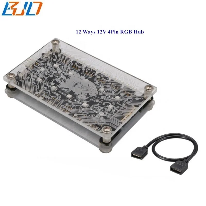 12 Ways 12V 4Pin Optional RGB Fan Hub Expansion Board with Magnetic Pad for ASUS/MSI RGB LED Controller
12 Ways 12V 4Pin Optional RGB Fan Hub Expansion Board with Magnetic Pad for ASUS/MSI RGB LED Controller