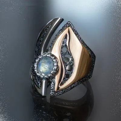 Gothic Punk Double Color Black and Gold With Stone Men's Ring Personality Vintage Hollow Zircon Finger Trendy Jewelry
Gothic Punk Double Color Black and Gold With Stone Men's Ring Personality Vintage Hollow Zircon Finger Trendy Jewelry