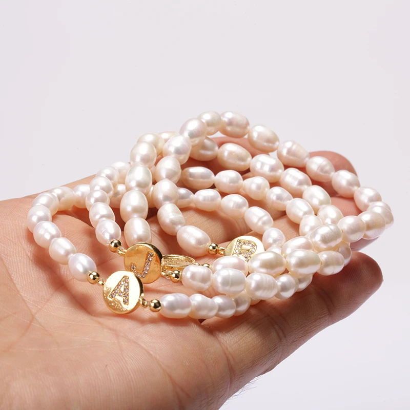 

Xueni joyeria con perlas y plata pulsera perla de goma fashion pulseras para mujer accesorios, Natural pearl color
