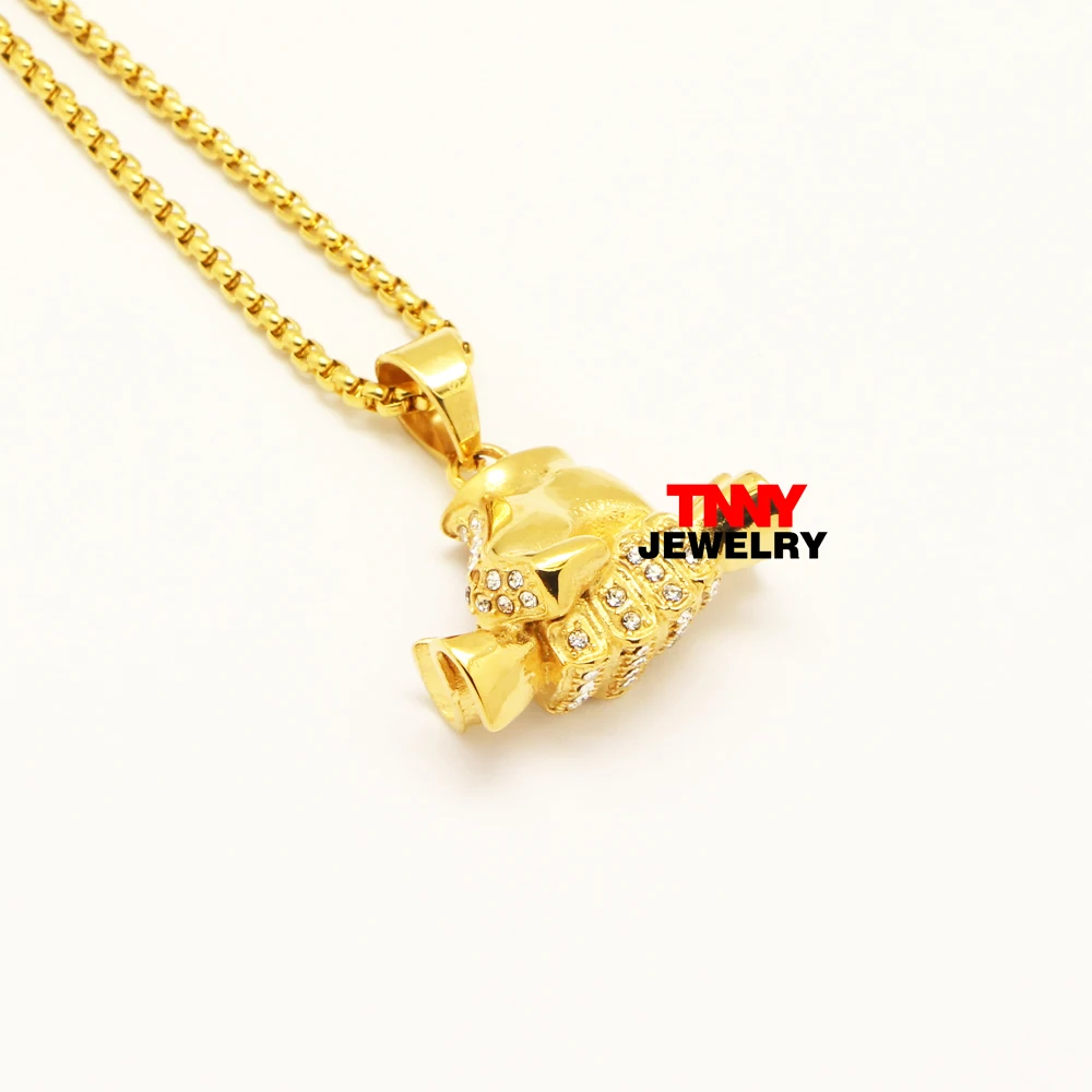 gold jewelry,jewelry第一集 24" stainless steel 18k gold jewelry iced bling dollar money