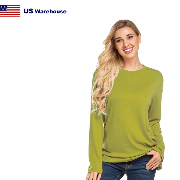 Polyester Spandex USA STOCK long sleeve Loose O-neck graphic tshirt cute tops 90s clothing womens shirt 2020 for ladies
Polyester Spandex USA STOCK long sleeve Loose O-neck graphic tshirt cute tops 90s clothing womens shirt 2020 for ladies