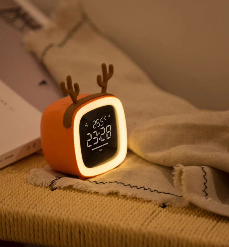 New Design Multi-function Bedroom Cartoon Voice Control Led Alarm Clock With USB Charging, White/blue/orange
New Design Multi-function Bedroom Cartoon Voice Control Led Alarm Clock With USB Charging, White/blue/orange