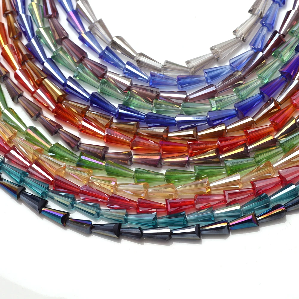 Conical Pagoda Glass Beads For Jewelry Making Subulate Crystal Beads For Pendant Necklace Earring DIY Accessories 5strips/batch
Conical Pagoda Glass Beads For Jewelry Making Subulate Crystal Beads For Pendant Necklace Earring DIY Accessories 5strips/batch